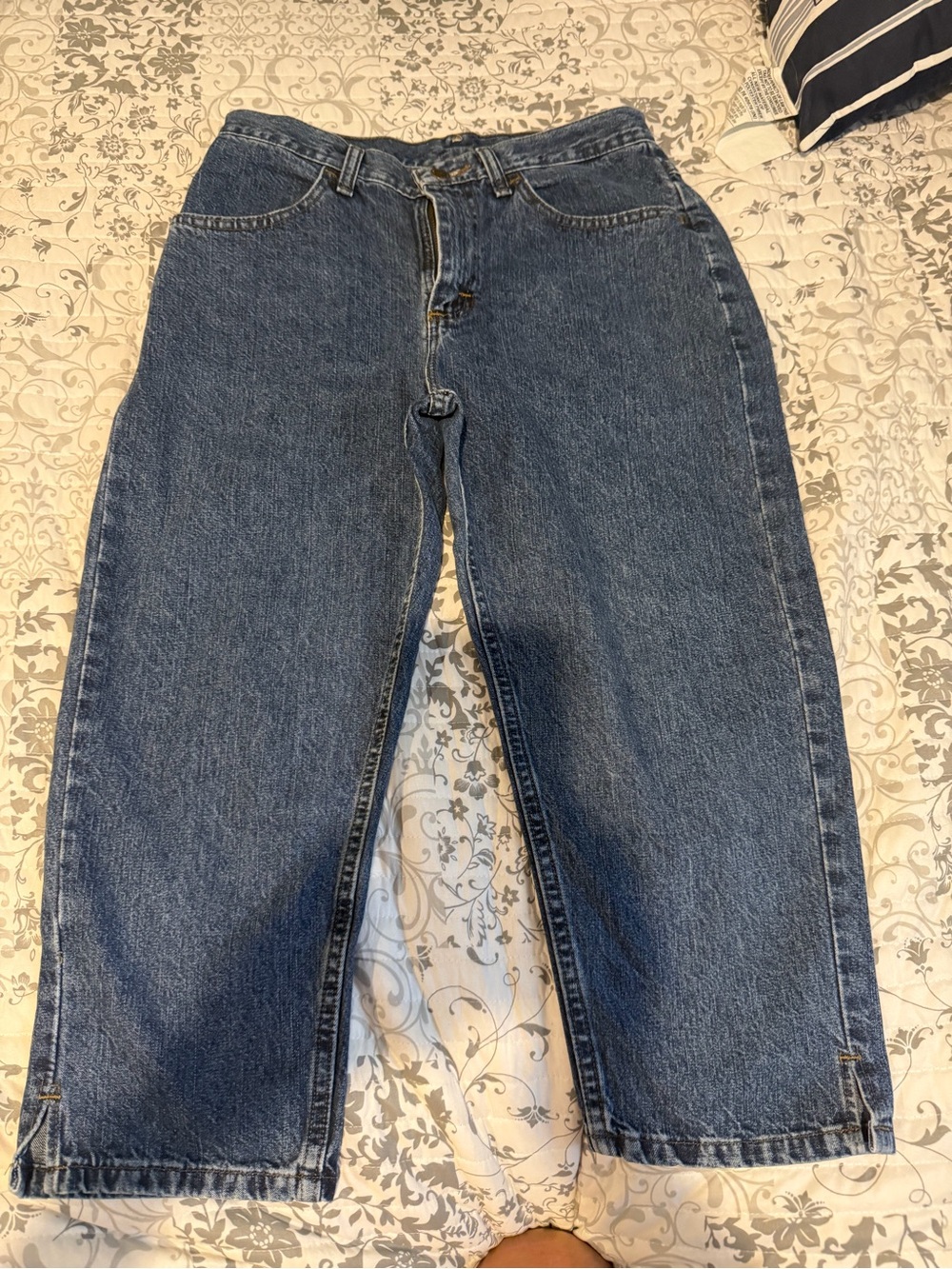 Riders by Lee Dark Blue Cropped Women's Jeans